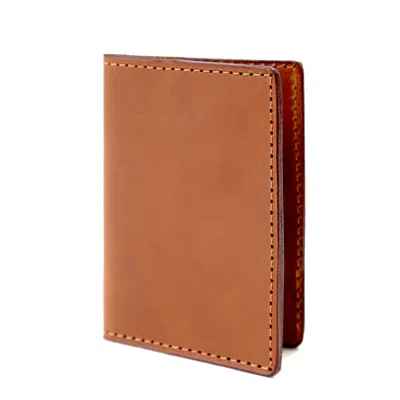 The Dust Company Men's Leather Passport Holder In Cuoio Brown