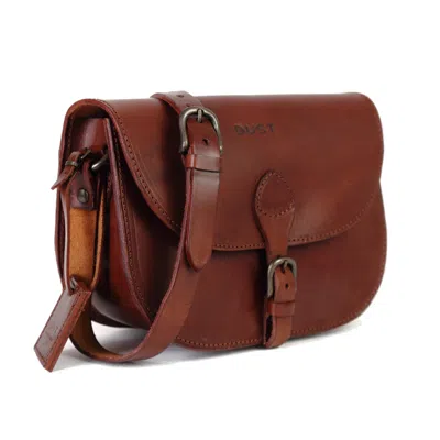 The Dust Company Women's Brown Leather Hobo Bag In Cuoio Havana