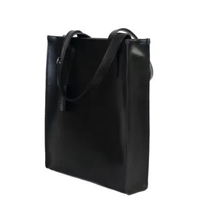 The Dust Company Women's Brown Leather Tote In Cuoio Black