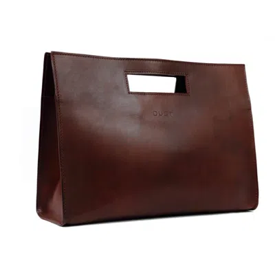 THE DUST COMPANY WOMEN'S BROWN LEATHER TOTE IN VINTAGE HAVANA