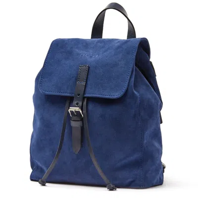 The Dust Company Women's Leather Backpack Blue Venice Collection