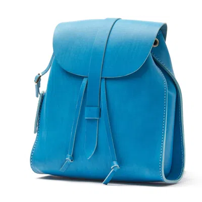 The Dust Company Women's Leather Backpack Light Blue Tribeca Collection