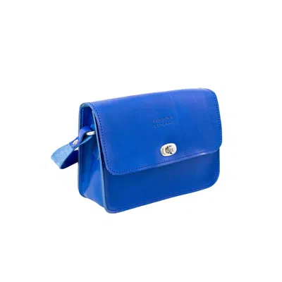 The Dust Company Women's Leather Crossbody In Cuoio Blue