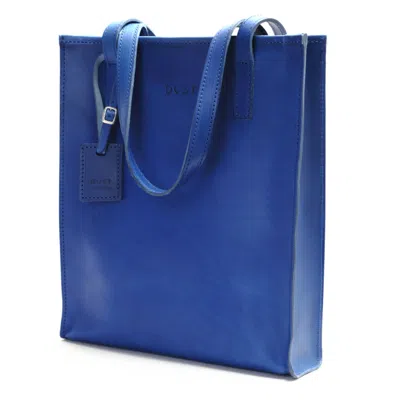 The Dust Company Women's Leather Tote Cobalt Blue