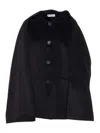 The Dynamis Studio Black Antwerp Coat Frontal Buttons Closure In Black