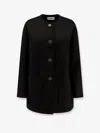 The Dynamis Studio Black Antwerp Coat Frontal Buttons Closure In Black