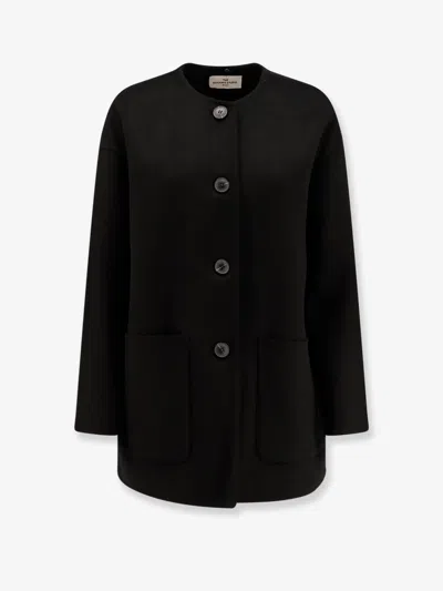 The Dynamis Studio Antwerp Wool Coat In Black