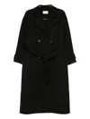 The Dynamis Studio Belted Double-breasted Coat In Black