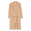 The Dynamis Studio Belted Long-sleeved Coat In Brown
