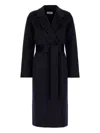 The Dynamis Studio Belted Wool Coat In Black