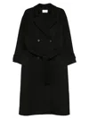 The Dynamis Studio Savile Double-breasted Wool Coat In Black