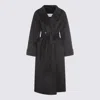 The Dynamis Studio Black Wool Coat In Black