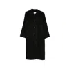 The Dynamis Studio Raglan-sleeve Button-down Coat In Black