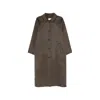 The Dynamis Studio Single-breasted Wool-blend Coat In Brown
