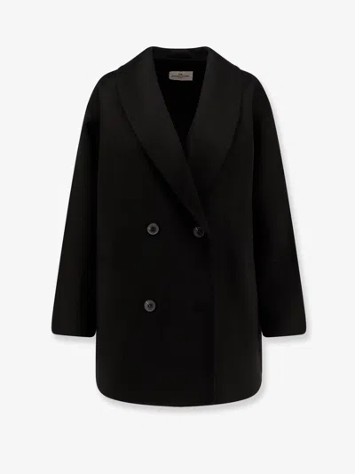 The Dynamis Studio Brooklyn Wool Coat In Black