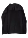 The Dynamis Studio Button-fastening Cape Coat In Black