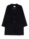 The Dynamis Studio Button-fastening Coat In Black