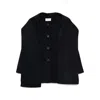 The Dynamis Studio Button-fastening Wool Jacket In Black