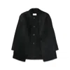 The Dynamis Studio Button-front Wool Jacket In Black