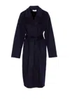 The Dynamis Studio Belted Wool Coat In Black