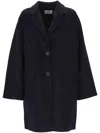 The Dynamis Studio Unlined Wool Coat With Flap Pockets In Blue