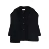 The Dynamis Studio Button-fastening Wool Jacket In Black