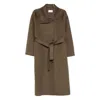 The Dynamis Studio Belted Single-breasted Coat In Brown