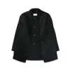 The Dynamis Studio Button-fastening Wool Jacket In Black