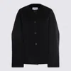 The Dynamis Studio Dark Blue Wool Coat In Blue