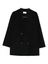 The Dynamis Studio Double-breasted Coat In Black