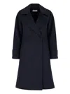 The Dynamis Studio Double-breasted Wool Coat In Blue