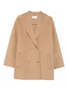 The Dynamis Studio Double-breasted Wool Coat In Brown