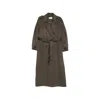 The Dynamis Studio Double-breasted Belted Coat In Brown