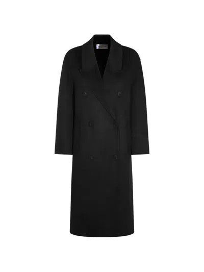 The Dynamis Studio Double-breasted Coat In Black