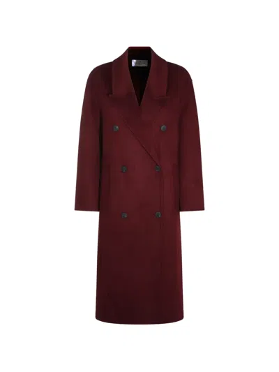 The Dynamis Studio Double-breasted Coat In Red