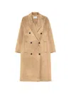 The Dynamis Studio Double-breasted Notched-lapels Coat In Neutral