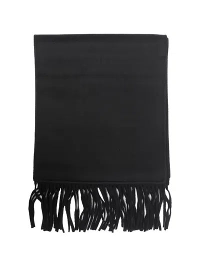 The Dynamis Studio Lyon Fringed Scarf In Black