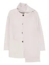 The Dynamis Studio Patch-pockets Buttoned Single-breasted Coat In Neutral