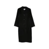 The Dynamis Studio Raglan-sleeve Button-down Coat In Black