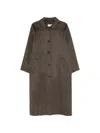 The Dynamis Studio Single-breasted Wool-blend Coat In Brown