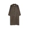 The Dynamis Studio Single-breasted Wool-blend Coat In Brown