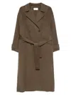 The Dynamis Studio Savile Oversized Double-breasted Coat In Brown