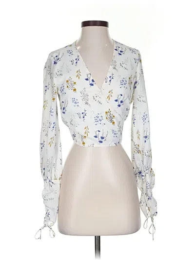Pre-owned The East Order Long Sleeve Blouse In White