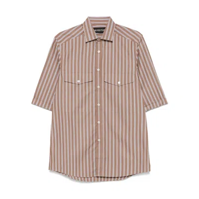 The Editor Cotton Shirts In Brown