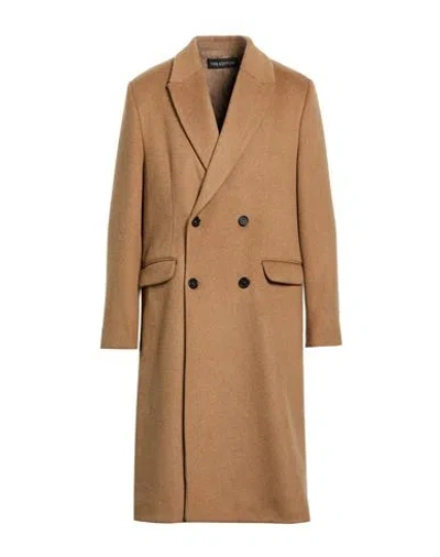 The Editor Man Coat Camel Size 44 Wool, Polyester In Brown
