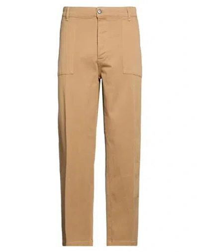 The Editor Man Pants Camel Size 36 Cotton, Elastane In Beige
