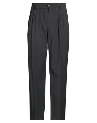 The Editor Man Pants Charcoal Size 34 Polyester, Wool, Elastane In Black