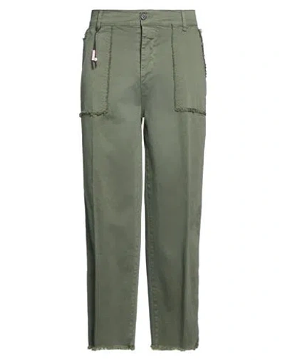 The Editor Man Pants Military Green Size 36 Cotton, Elastane