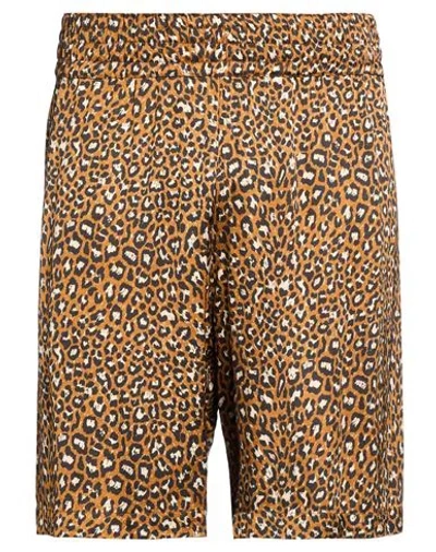 The Editor Man Shorts & Bermuda Shorts Camel Size 36 Viscose In Brown