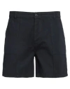The Editor Man Shorts & Bermuda Shorts Midnight Blue Size 38 Cotton